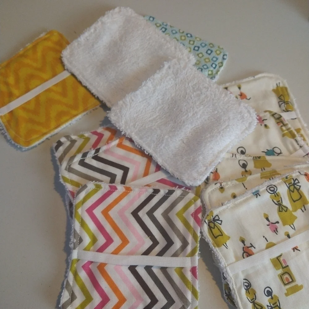 Homemade reusable makeup remover face scrubber 12 pack. 100 cotton.